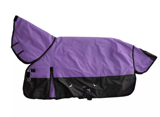 Brand New 600D Waterproof Breathalbe Combo Horse Rug - Purple Black