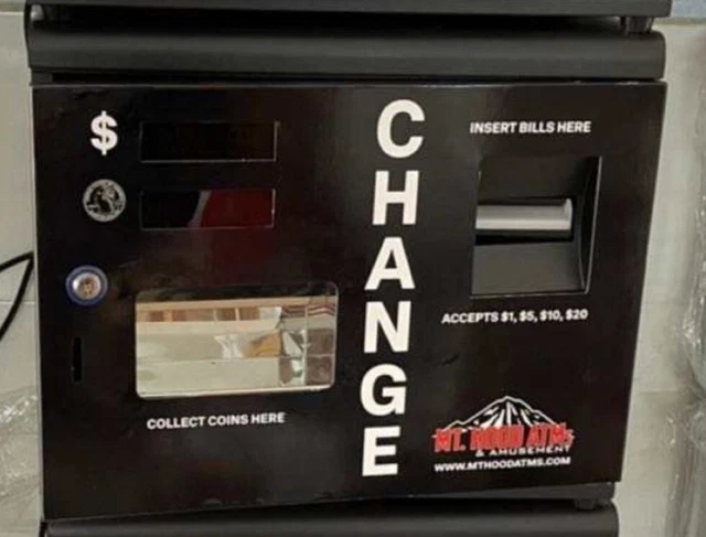 Quarter Machine, Bill Changer - Accepts $1-$20 - 3,000 Capacity - BLACK