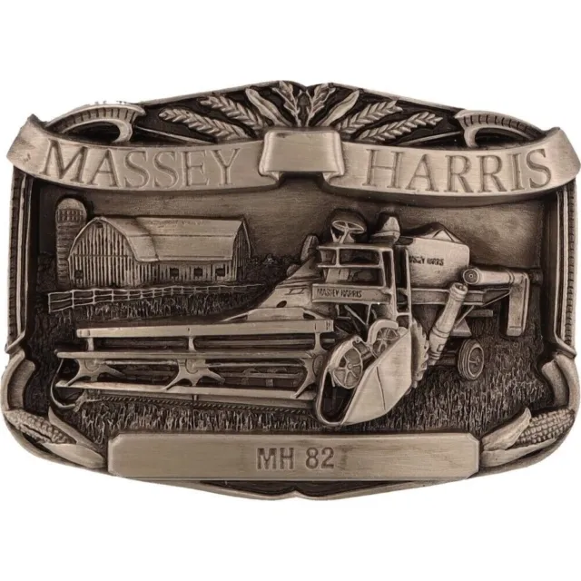 New Massey Harris MH 82 Tractor Ferguson Farmer Farming NOS Vintage Belt Buckle