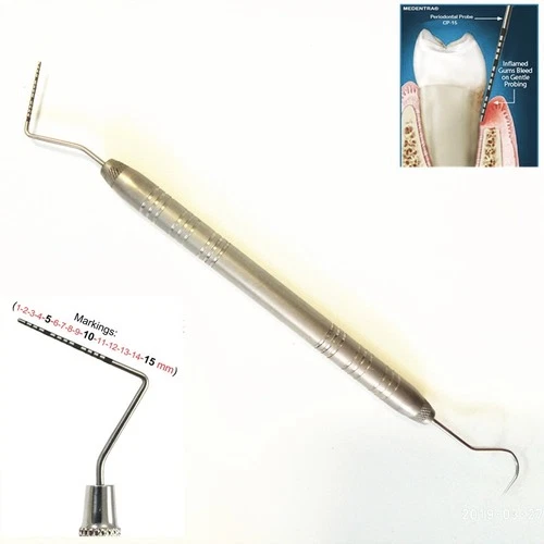 1 Pc Dental Periodontal Probe With Scaler Explorer Instruments Tools Endodontic