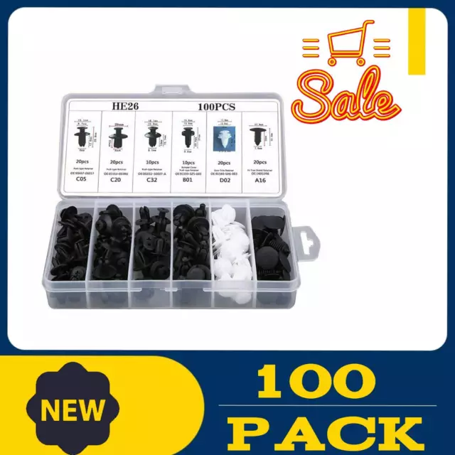 Retainer Clips Body Bumper Rivet Retainer Trim Molding Push pin clip Assortments
