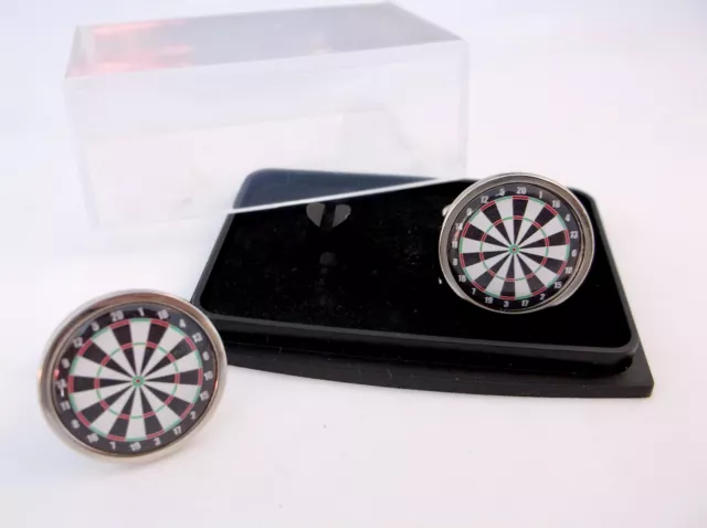 Dartboard Darts Arrows Dartboards Cufflinks Cuff Links Badge Novelty Dart Gift