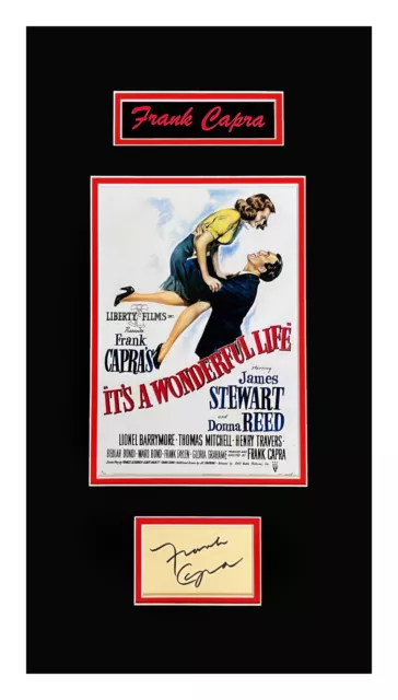 Frank Capra Autograph Cut Museum Framed Ready to Display