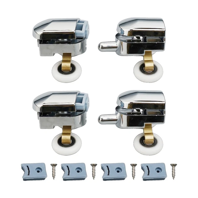 Lot de 4 Roulette de Porte douche Coulissante Placard
