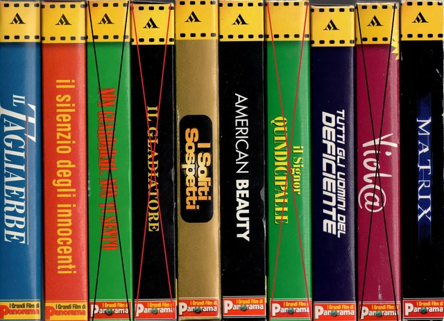 Lotto 6 VHS I Grandi Film di Panorama - a scelta o Stock no dvd video movie cult