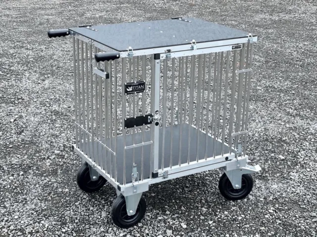 Titan 1 Berth MIDI Aluminium Dog Show Trolley with 8" All Terrain Wheels