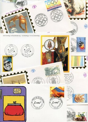 1° JOUR / FDC JOLI LOT DE 25 ENVELOPPES 1er JOUR DIFFERENTES