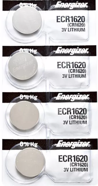 4 x Energizer CR1620 Batteries, Lithium Battery 1620 | Shipped from Canada