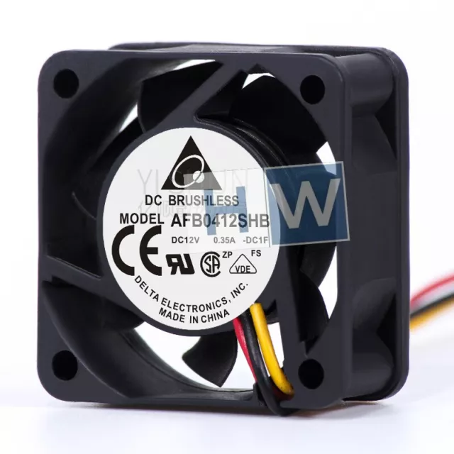1PC Delta AFB0412SHB 3-wire DC12V 0.35A 4015 4CM High Air Volume Cooling Fan 2