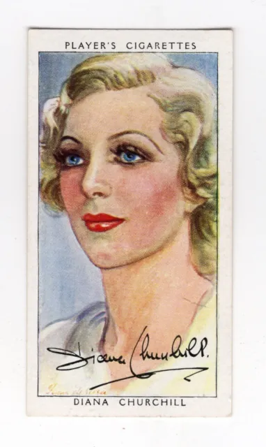 John Player Film Star Cigarette Card 1938. Diana Churchill