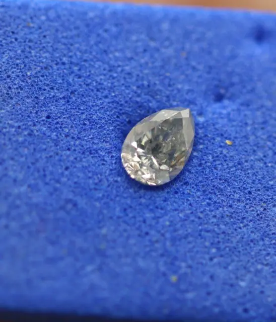 J Argent Couleur SI3 Grade Brillant Poire Coupe 4x3 MM Naturel Diamant Seul 0.18