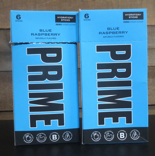 PRIME HYDRATION+ STICK Pack Electrolyte Drink Mix BLUEBERRY RASPBERRY