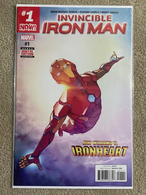 INVINCIBLE IRON MAN #1 (2017) Rare RIRI WILLIAMSON IS IRONHEART 1st Print