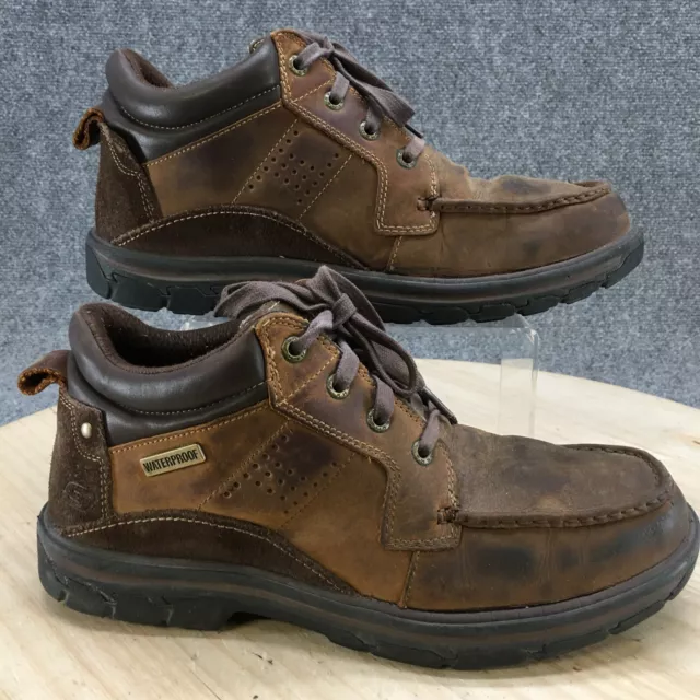 SKECHERS MENS SEGMENT Melego Waterproof Chukka Boot Brown Leather