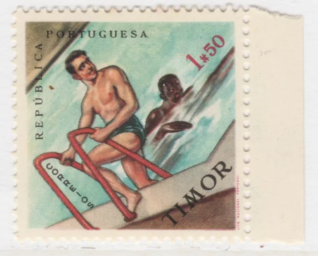 PORTUGAL COLONY TIMOR 1962 1e.50 Sports Swimming MNH** Stamp A29P8F31446