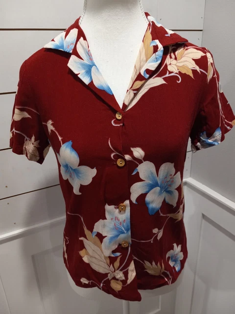 Liberty House Of Hawaii Women Size Small Button Up Shirt