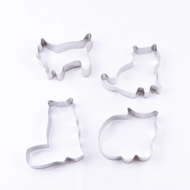 5 piezas sandwich fondant, moldes galletas para gato