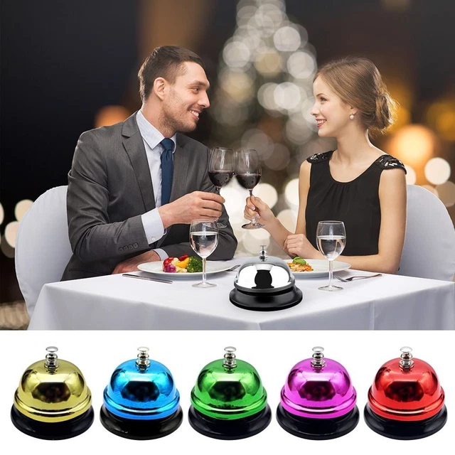 Cloche D'Appel Service En Acier Inoxydable - Sonnette Bureau Portable Pour Hôtels, Restaurants Et Réception