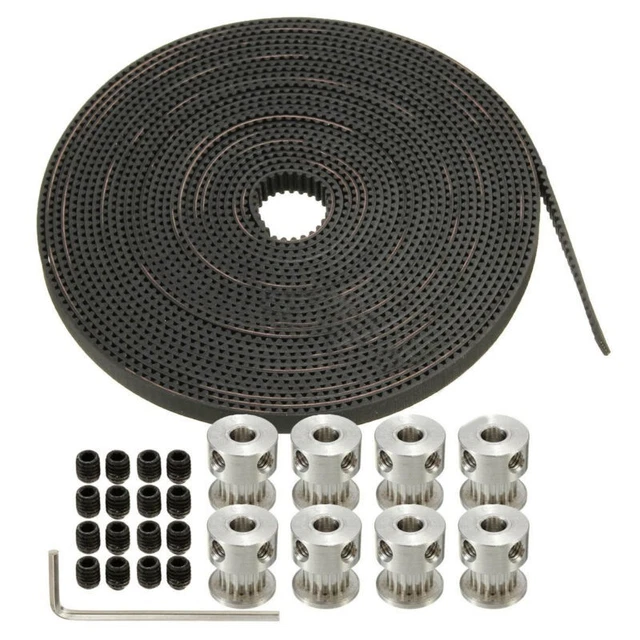 3D 26x 5M Courroie de Distribution GT2 16T 5mm Alésage Galet for Reprap Prusa