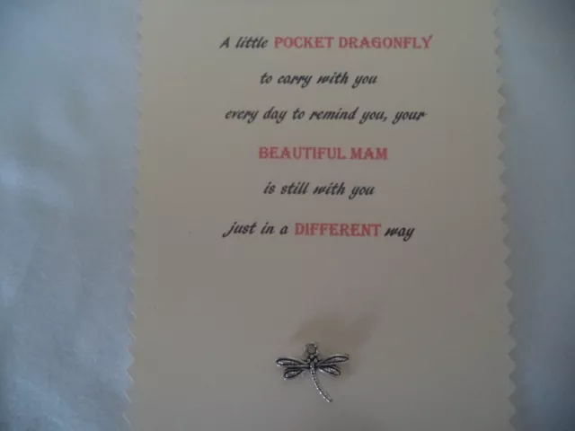 A little Keepsake Memory Gift, Dragonfly, memorial Mum/Mam