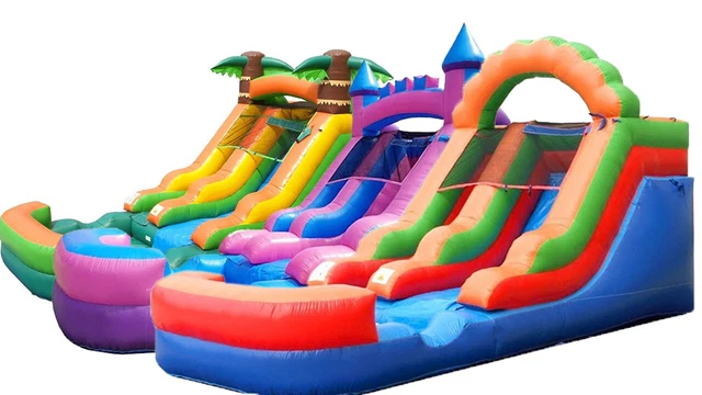 Premium Inflatable Water Slide 12FT Bouncer Trio Bundle with Pool and Blowers