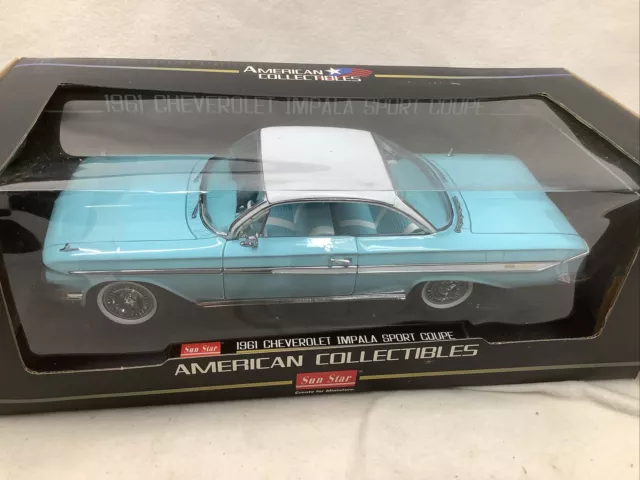 Sun Star 1961 Chevrolet Impala Sport Coupe 1/18 Diecast With White Top!