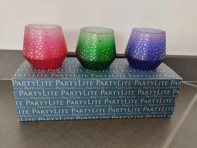 Porte-bougie Trio PartyLite Style Bonbons - Occasion, Bon état, Pour Chauffe-plats Ou Décoration