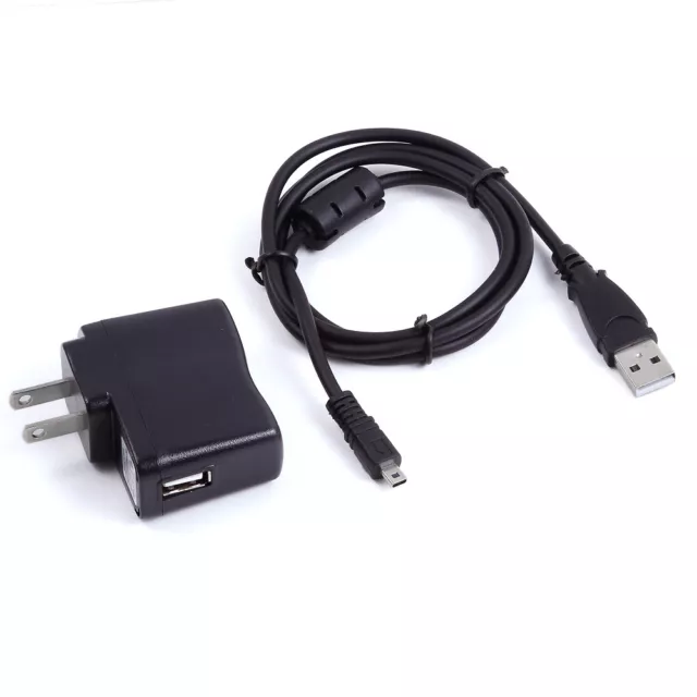 USB AC/DC Power Adapter Camera Battery Charger + PC Cord For Nikon Coolpix S2600