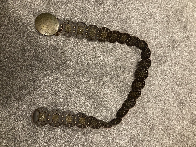 Black Skull - Cintura In Cuoio Nero Con Borchie A Teschio E Tonde E Fi - Foto 3