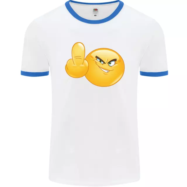 Emoji Mezzo Dito Flip Divertente Offensiva Uomo Ringer 3