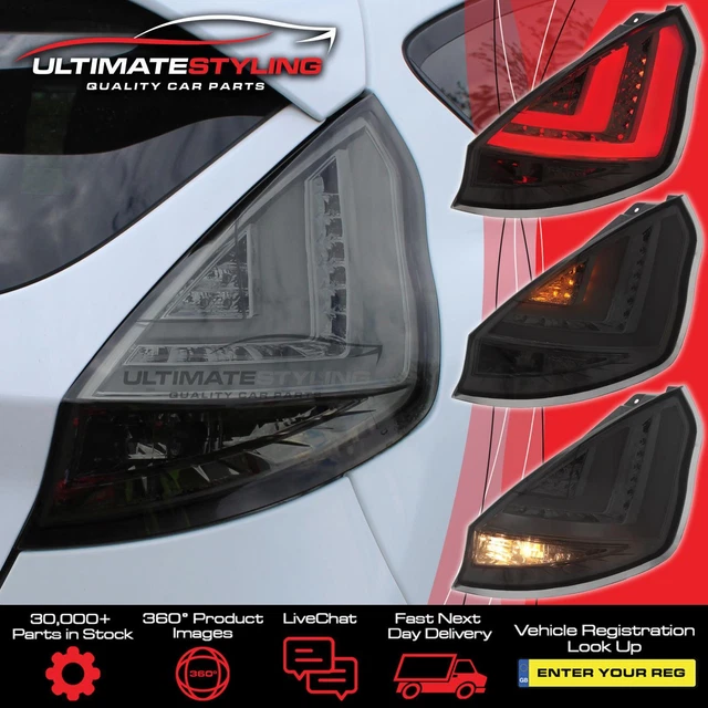 FORD FIESTA MK7 LED Rear Lights Smoked Tint Lightbar Upgrade 20122017