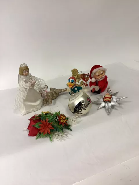 Vintage Collection Of Various Retro/kitsch Christmas Tree Decorations #AA 3