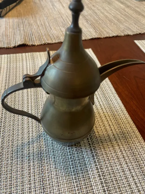 19th Century Middle Eastern Dallah Arabic Ornate Copper- Brass Coffee Pot
