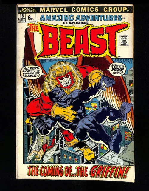 Amazing Adventures #15 UK Price Variant Beast! 1st Appearance The Griffin!