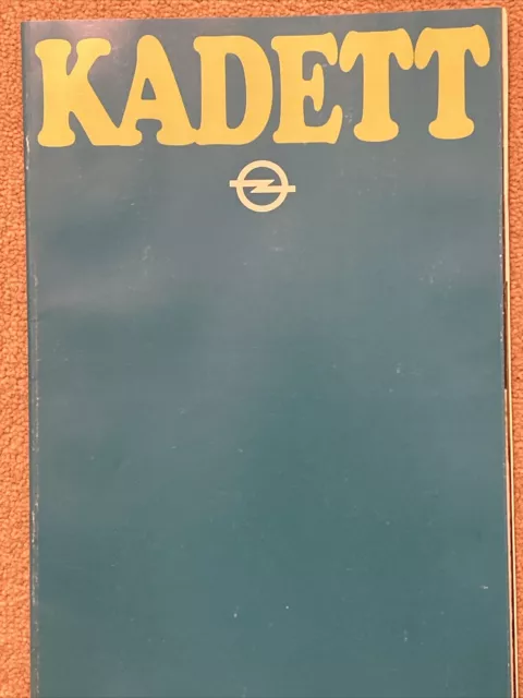 Opel Kadett Original Car Sales Brochure Frameable 1979