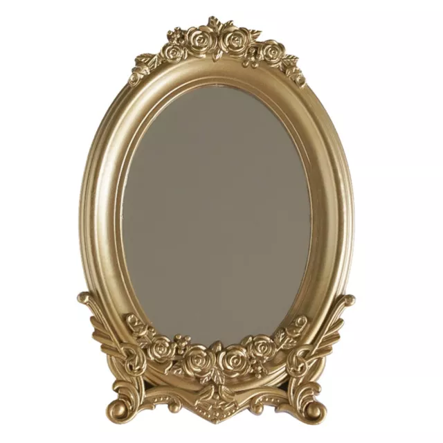 Espejo antiguo para vanidad espejo dorado para decoración de escritorio