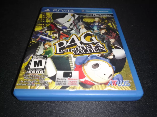 P4G Persona 4 Golden Atlus sony PLAYSTATION Ps Vita Nrmt Cond Completo N Caja