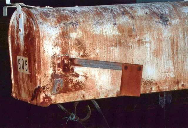 Found Photo - Old Rusty And Abandoned Large Mailbox In The Middle Of The NIght
