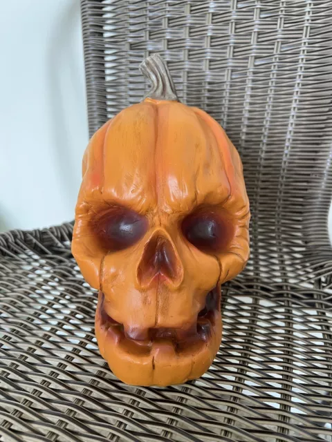 TK Maxx Homesense Autumn Halloween Spooky Carved Pumpkin Skull Face.Ornament