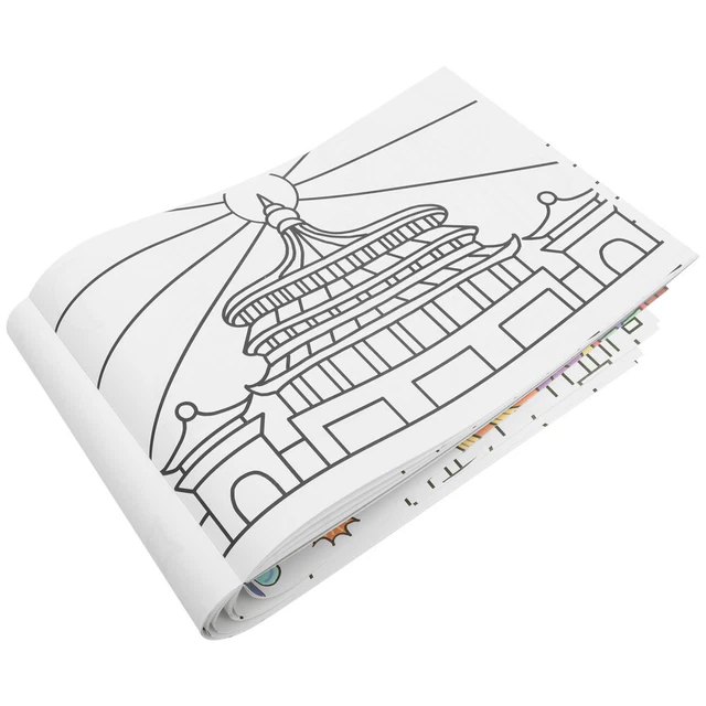 Libro de dibujos animados libro para colorear niños libro para colorear niños inacabado necesidades preescolares