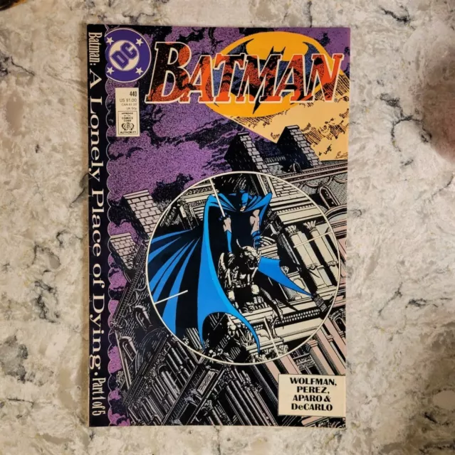 Batman #440 "A lonely place of dying"Part 1 DC Comics 1989.Nice condition.