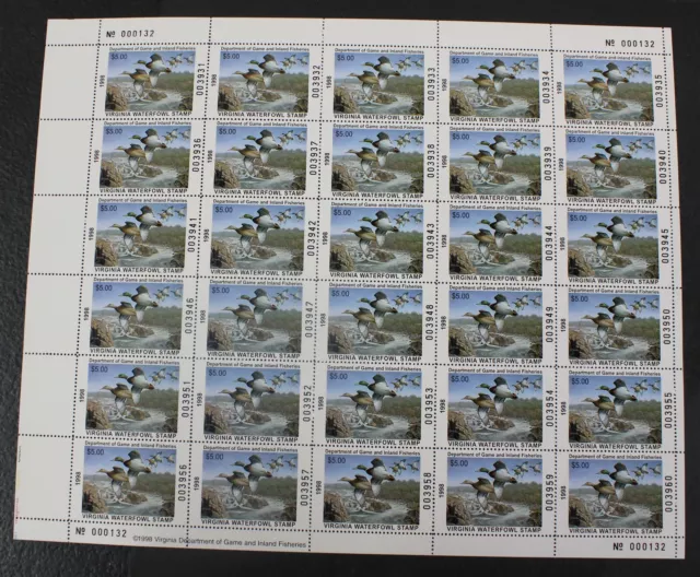CKStamps: US Stamps Collection State Duck Mint NH OG Sheet