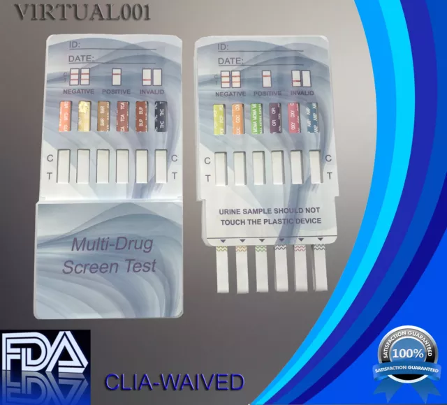 3 Pack 12 Panel Drug Testing Kits - FDA and CLIA - Free Shipping!