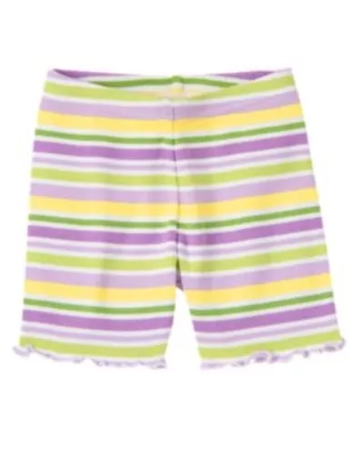 Gymboree Daffodil Garden Color Stripe Bike Shorts 3 6 12 18 24 2T 3T 4T 5T Nwt