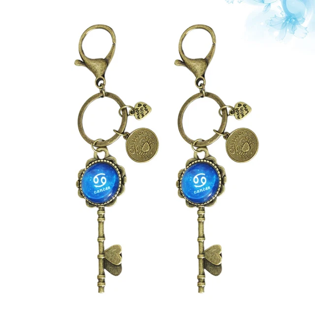 2 Pcs Hanging Keychains Pendant Birthstone Keychain Wallet Keychain Key Ring 3