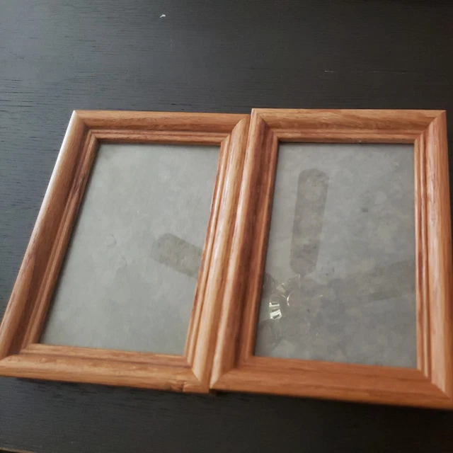 Vintage Mission Arts & Crafts Solid Oak Wood Picture Frame 4x6  Nice Wood Grain