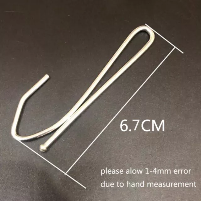 10pcs Metal Curtain Hooks Pin Pinch Pleat Drapery Hanging Hook Fork Silver White