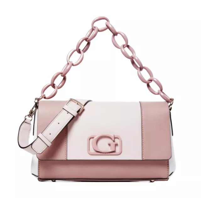 GUESS NIVEN Crossbody Flap Rosa Multi, Bolso Mujer Bolso de Mano con Asas