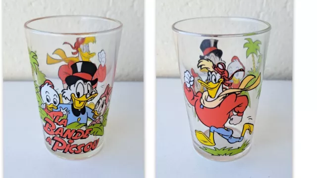 Ancien Verre A Moutarde De Collection Disney " La Bande A Picsou  " Annees 80