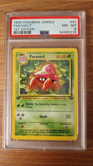 Pokemon Jungle 1st Edition Parasekt 41/64 PSA 8